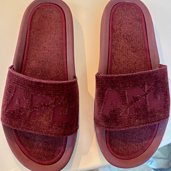APL Women's Techloom Velvet Slides- NWT; Burgundy - Picture 1 of 3